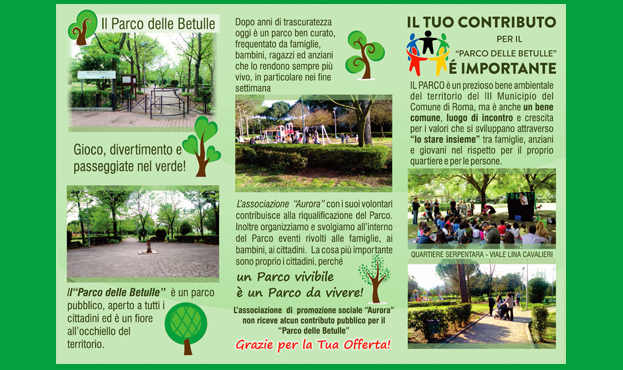 Raccolta Fondi per il Parco delle Betulle